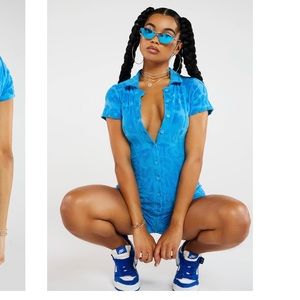 Jaded london toweling romper